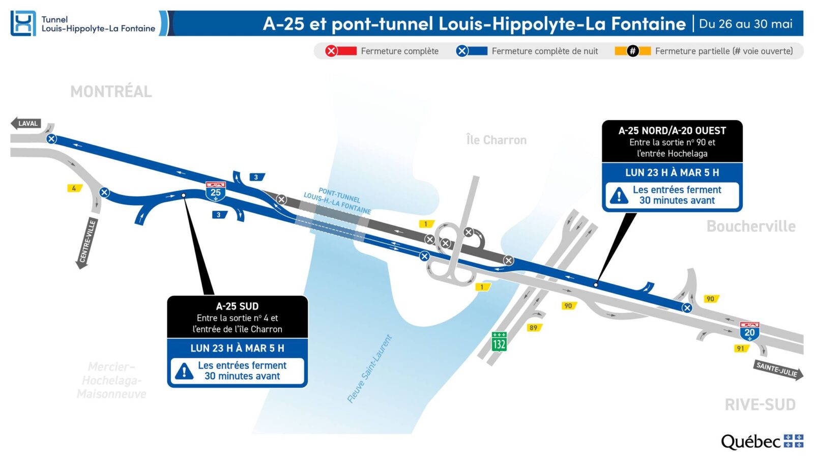 L’A 25 et le tunnel fermés de nuit en début de semaine