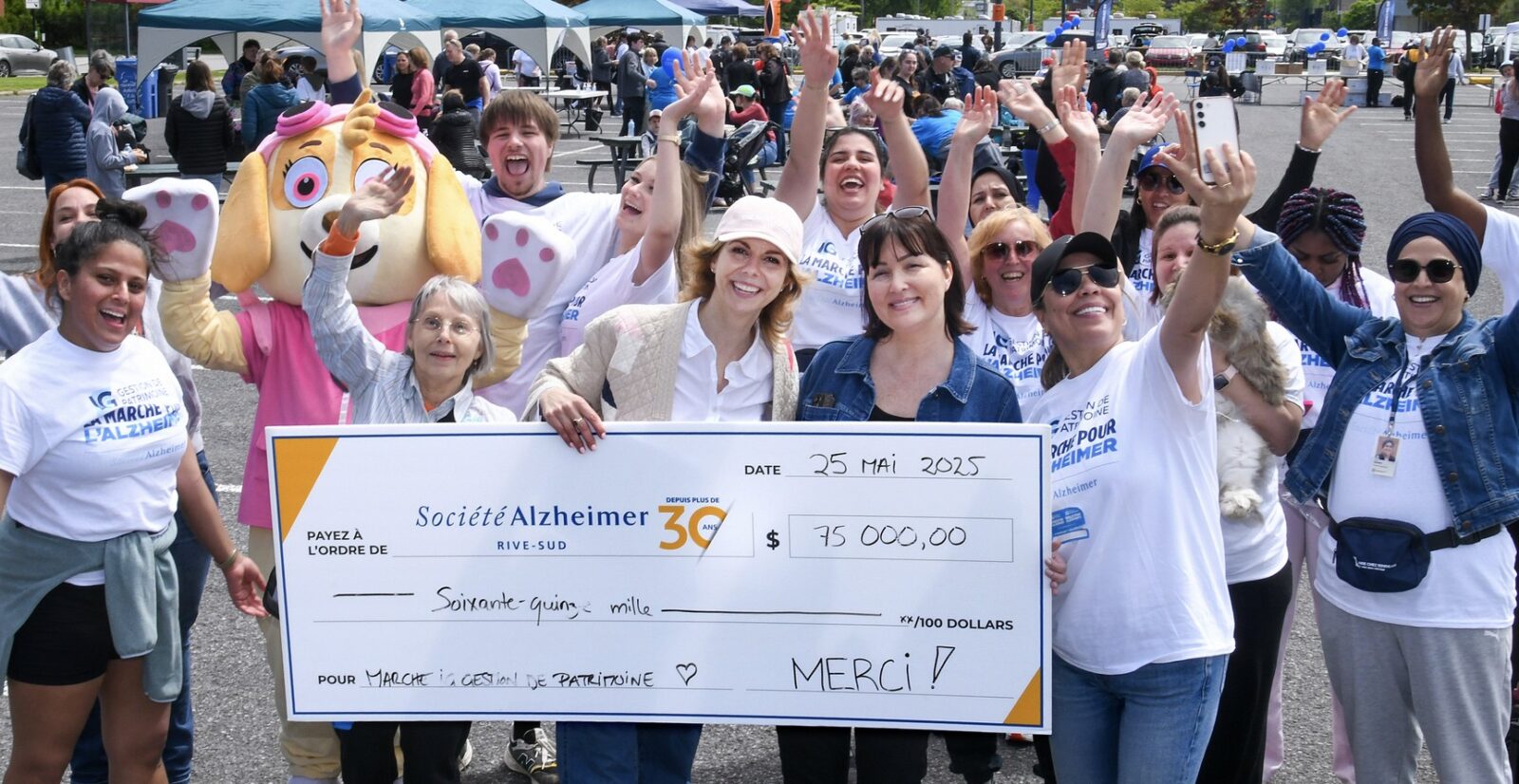 Succès pour la Marche pour l'Alzheimer à Longueuil