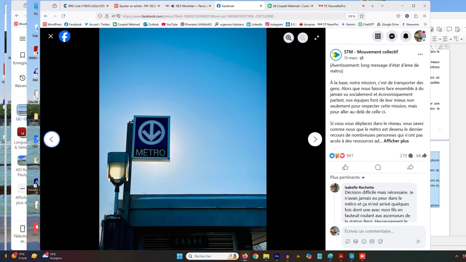 Les employés d’entretien de la STM débraient