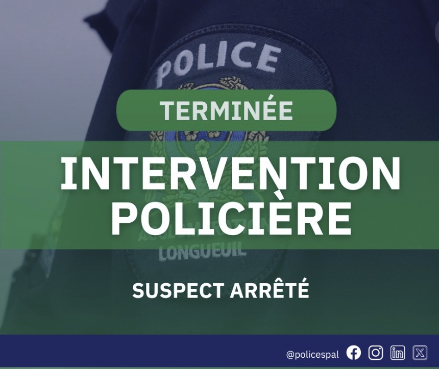 Les forces du Service de police de l’agglomération de Longueuil ont poursuivi un individu autour de deux heures du matin proche de l’intersection des boulevards Leduc et de Rome.