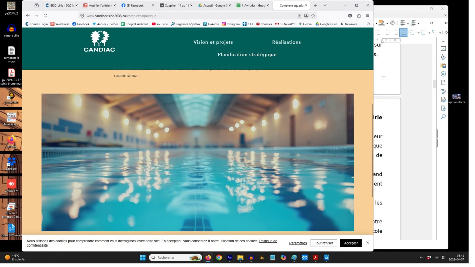 futur,complexe,aquatique,La prairie,Candiac,ville,régional,besoins,projet,dollars,aide,financière,services,scolaire,terrain,familles,bassin,manque,pression,coûts,gouvernement