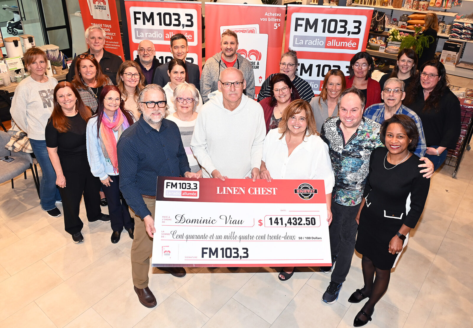 gagnant prix coeur as FM1033 lot animateur promenades travail calme appel coupe biscuits voyage