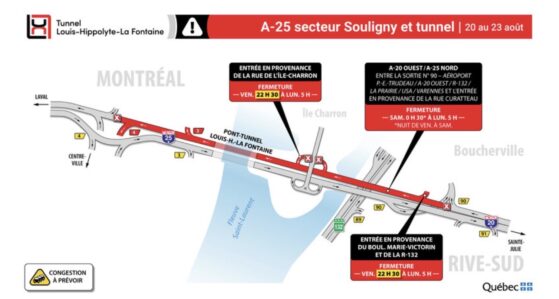 Article: Les ouvriers redoublent d’efforts pour les travaux au Tunnel Louis-Hippolyte Lafontaine 