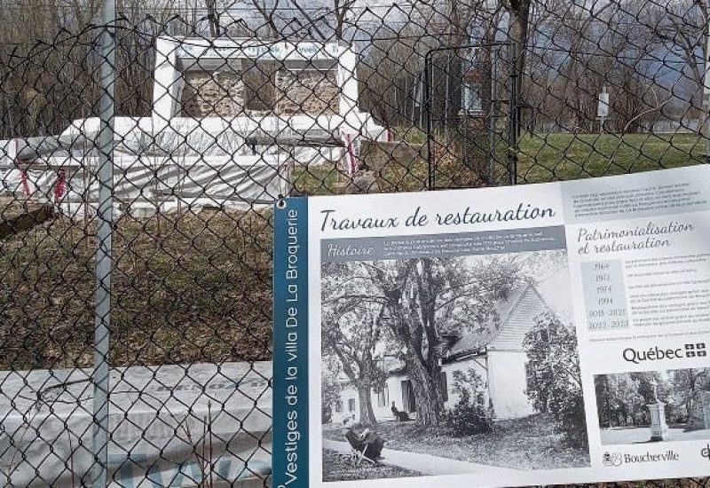 Les vestiges de la Villa De La Broquerie sont situés dans le quartier patrimonial de Boucherville. Photo : Katina Diep