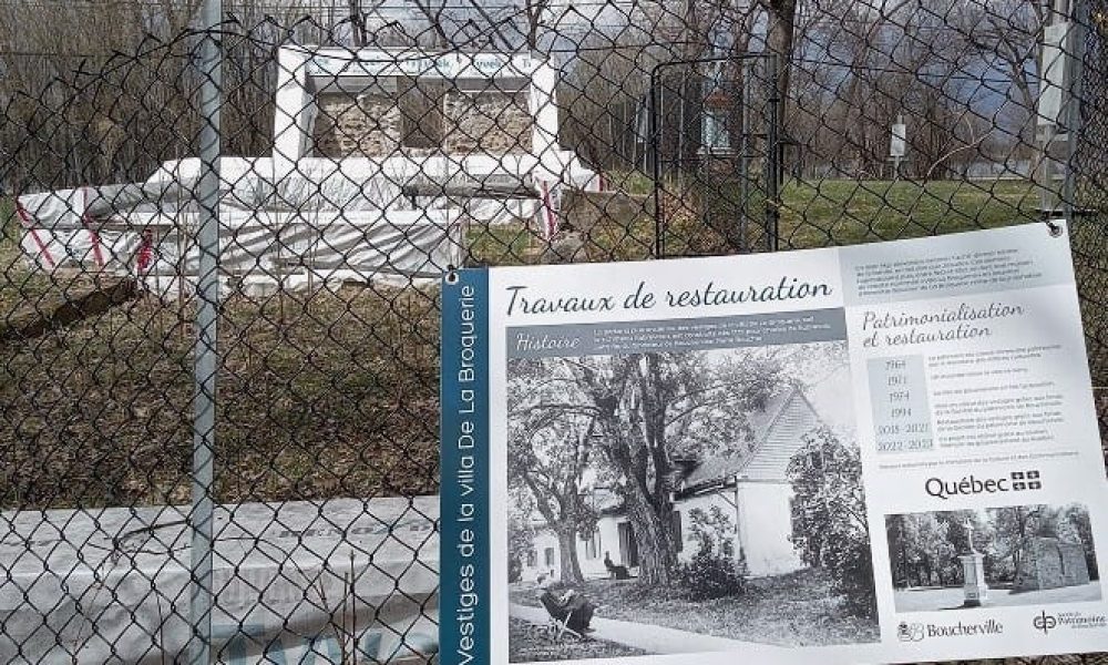 Les vestiges de la Villa De La Broquerie sont situés dans le quartier patrimonial de Boucherville. Photo : Katina Diep