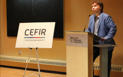 Martin Geoffroy lors d'une conférence du CEFIR. Photo: Archives