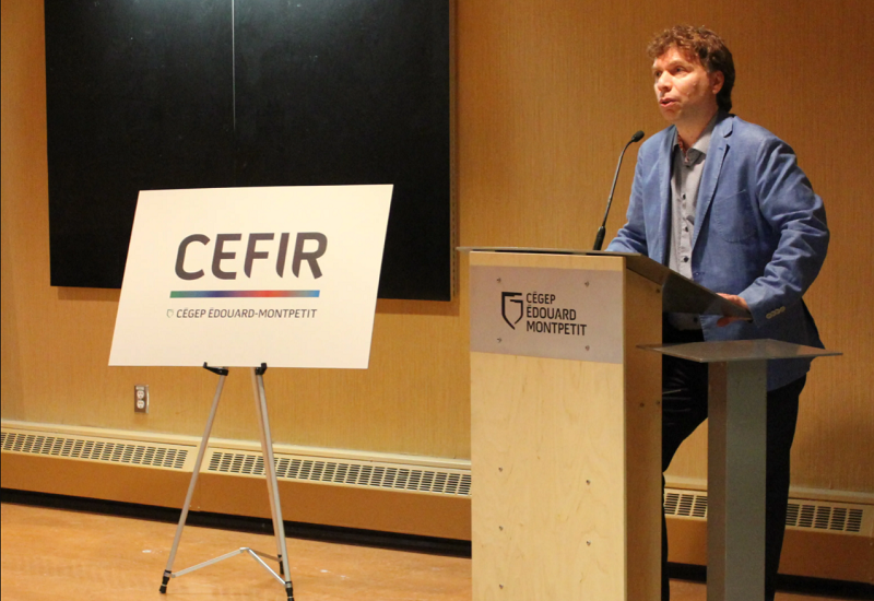Martin Geoffroy lors d'une conférence du CEFIR. Photo: Archives