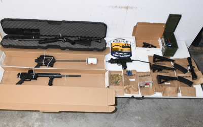 La police saisi des armes à feu à Varennes