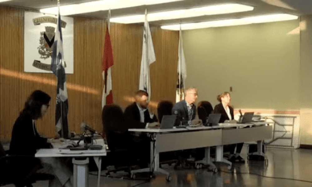 source : capture d'écran, conseil d'arrondissement de Greenfield Park