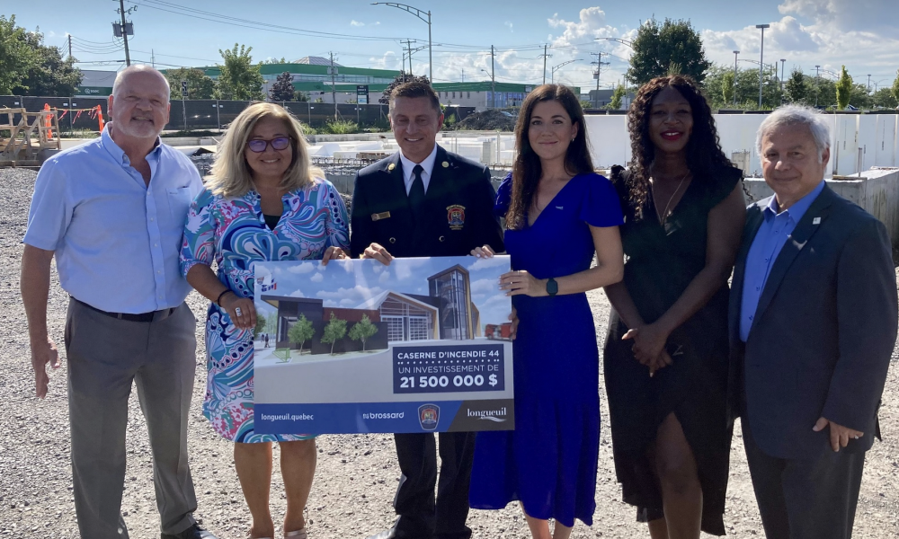 La construction de la nouvelle caserne de pompiers de Brossard débute