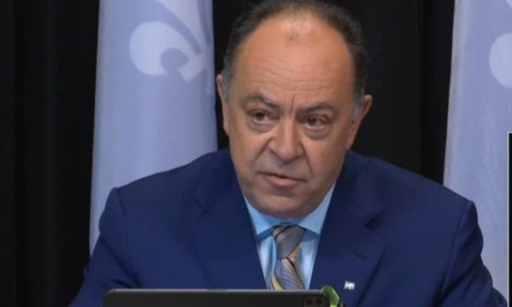 Le ministre québécois de la Santé et des Services sociaux, Christian Dubé (sur la photo), sera accompagné du directeur national de santé publique, Dr Luc Boileau. Photo: Archives