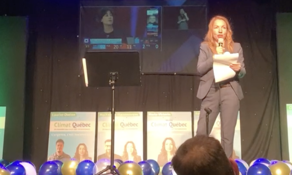 La cheffe de Climat Québec, Martine Ouellet. Photo; Capture d'écran