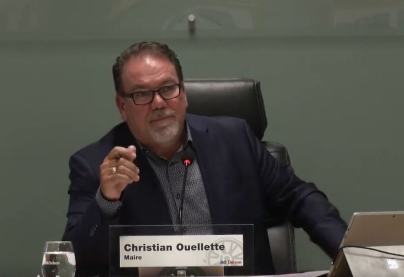Le maire de Delson, Christian Ouellette. Photo: Capture d'écran