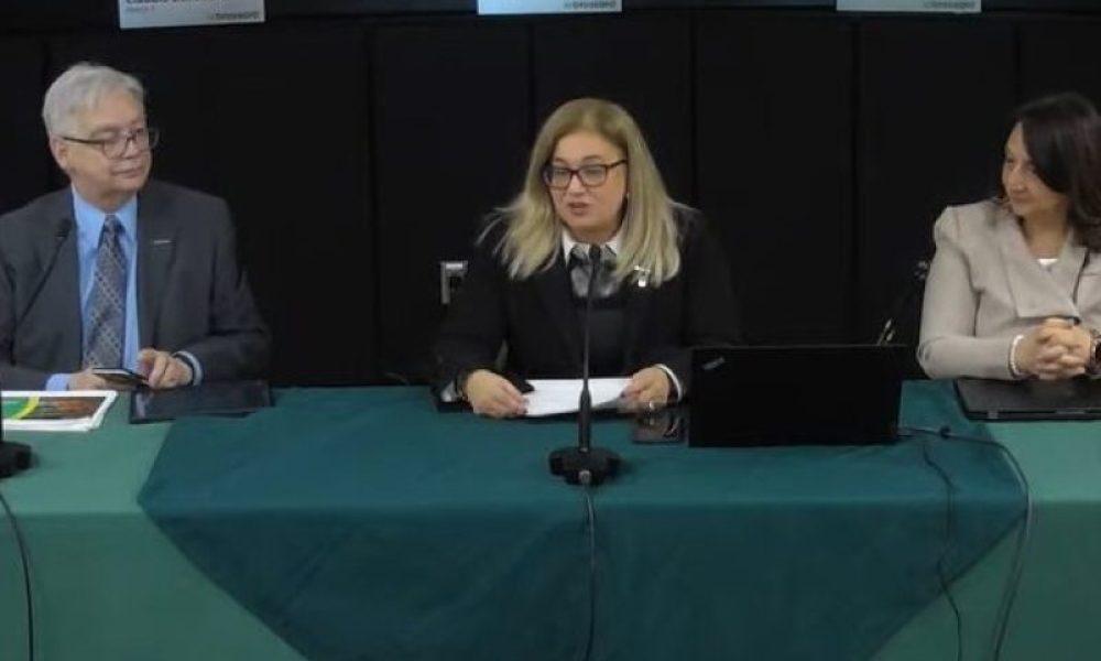 Mme Assaad (au centre) a fait un bref bilan 2022 lors de la présentation du budget 2023, le 13 décembre. Photo : Capture d'écran