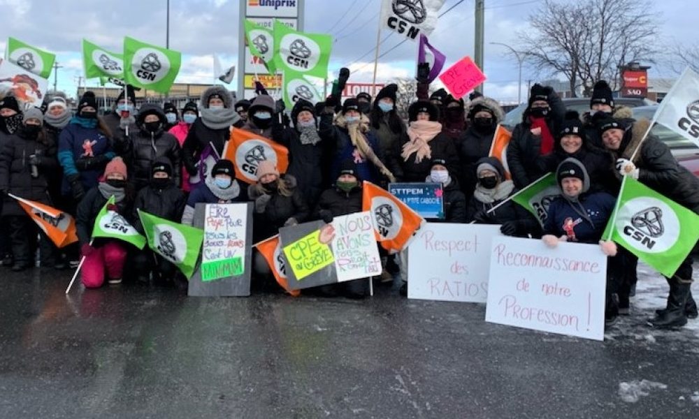 Les travailleuses des CPE en Montérégie doivent voter, pour conclure une entente de principe avec le provincial. Photo : Archives