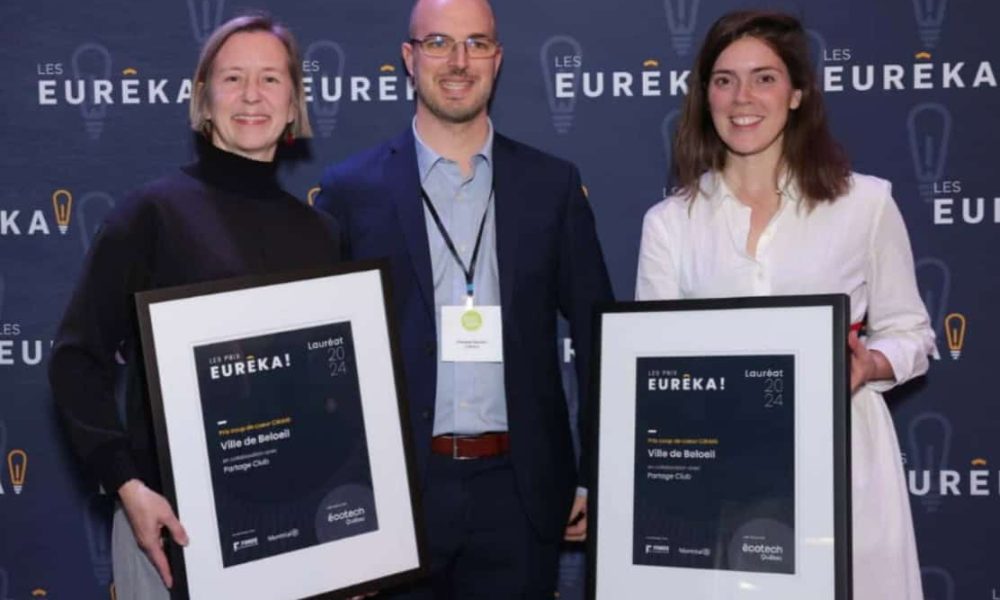 Beloeil reçoit le prix Coup de cœur Eurêka pour une collaboration avec Partage Club