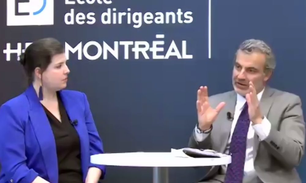 Le chef de police du SPAL était invité à une conférence virtuelle organisée par le HEC. Photo : Capture d’écran