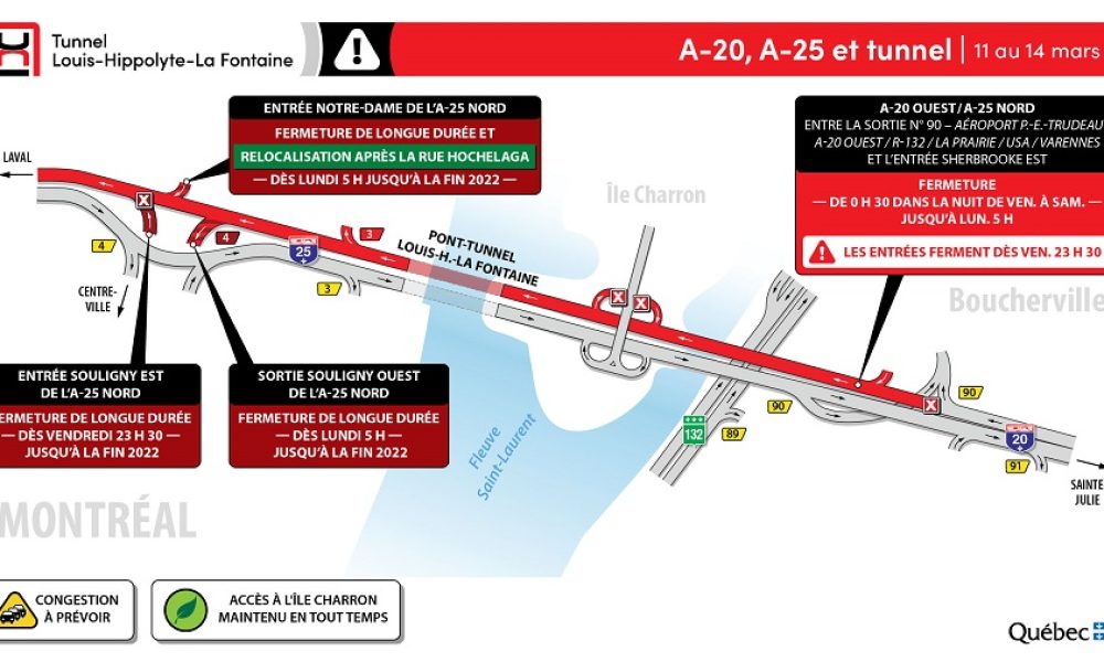 Des entraves cette fin de semaine et d’autres jusqu’à la fin de l’année