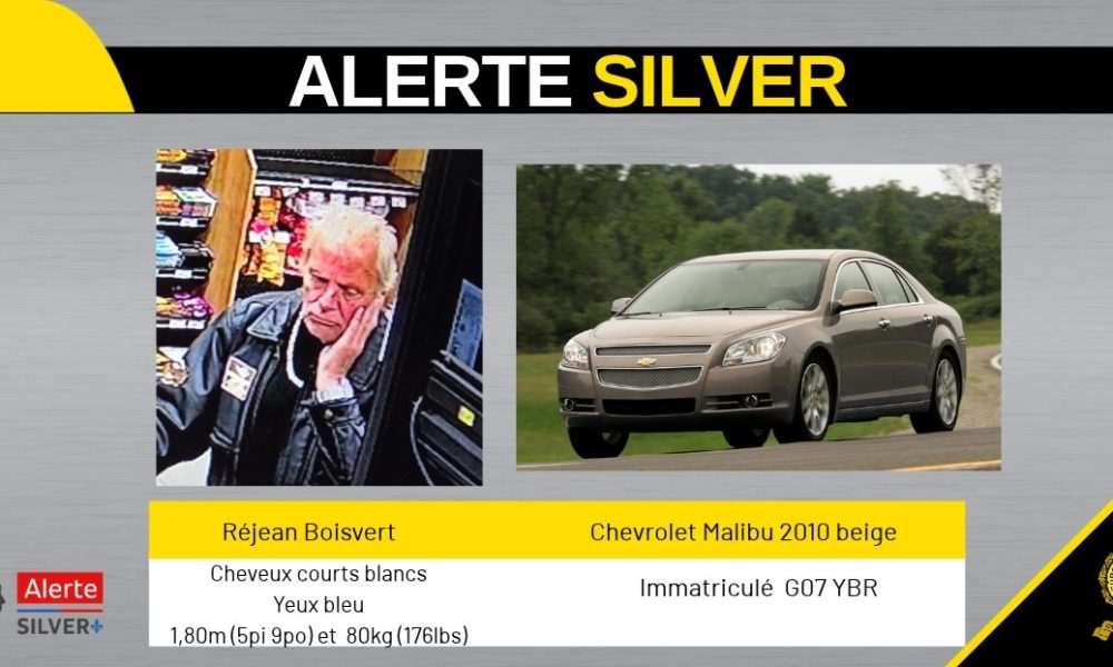 alerte,silver,Sûreté,Québec,homme,public,aide,Boisvert,domicile,personne,pantalon,policiers,chandail,renseignements,information,santé,sécurité