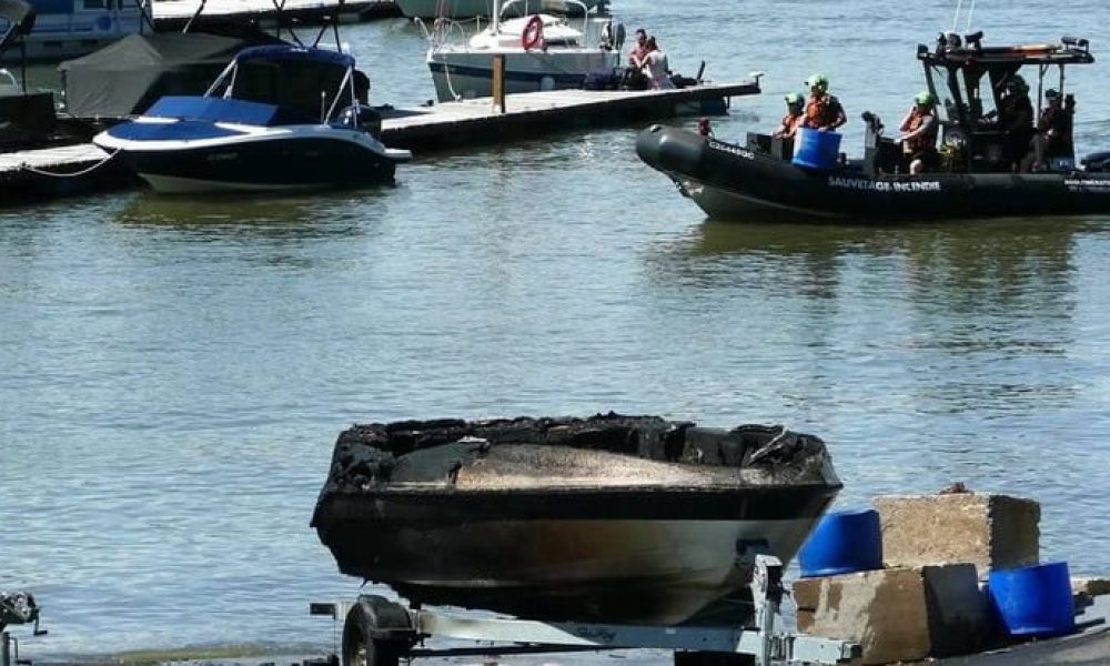 feu,incident,Boucherville,service,brûlures,homme,équipe,nautique,flammes