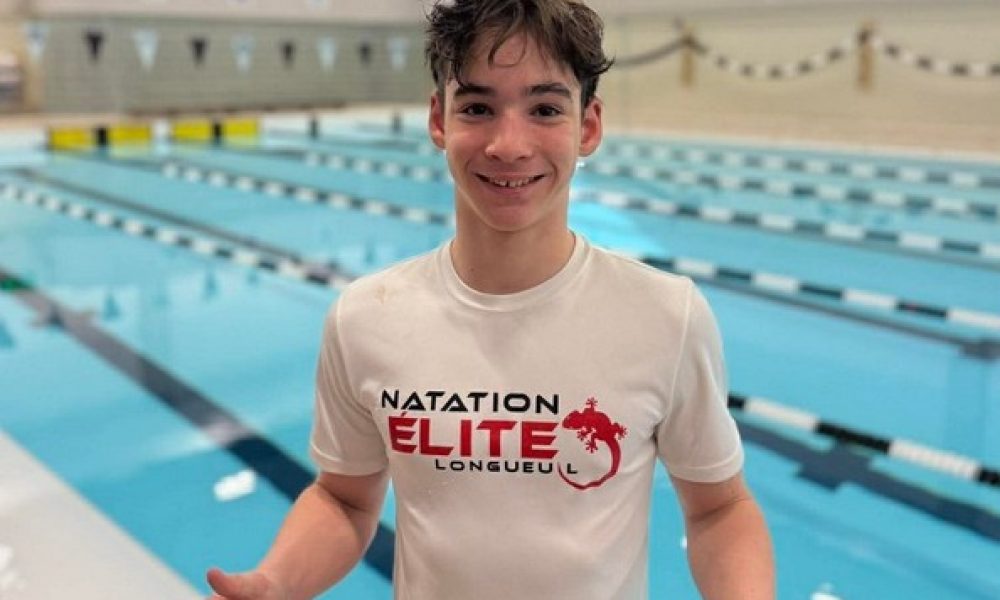 fm1033,jeune,nageur,Longueuil,record,provincial,nage,adepte,marque,vigueur,élève,passage,débuts,programme,sportif,locale,études,sports,efficacité,référence
