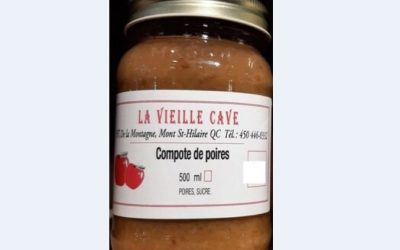 fm1033,MAPAQ,rappel,compote,poires,ministère,agriculture,entreprise,vieille,cave,produit,bactérie,odeur,chemin,patriotes,adresses,pot,verre,signe