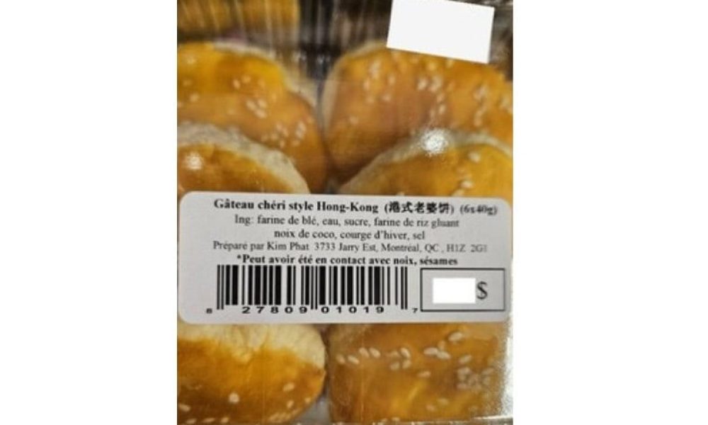 MAPAQ,gâteau,chéri,mise,garde,aliments,ministère,étiquette,allergiques,risque,sésame,oeufs,emballage,rappel,offert,marchés,lors