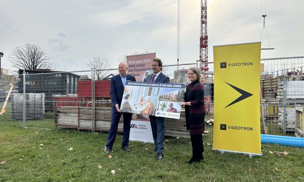 Vidéotron apporte 500 000$ pour le projet de logements sociaux de Mission Unitaînés