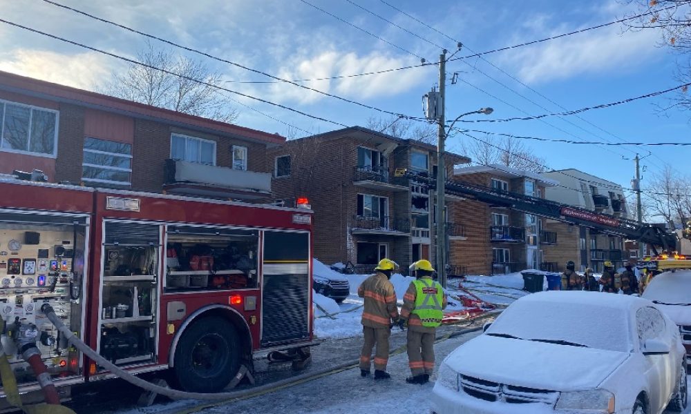 Un incendie ravage un immeuble à logements du secteur Le Moyne