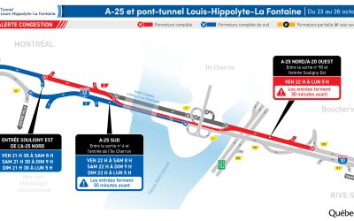 Article: Le tunnel Louis-H.-La Fontaine fermé vers Montréal dès vendredi soir 