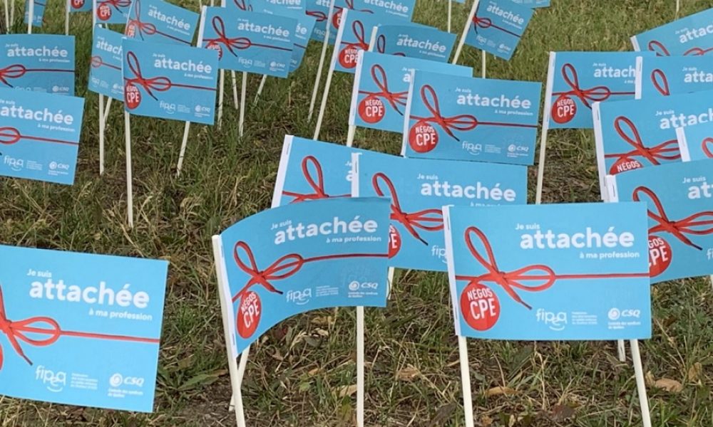 CPE : premier jour de grève en Montérégie