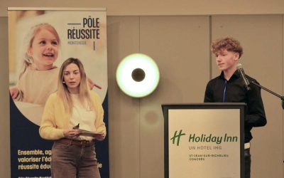 Jonathan Houle est un lauréat de la soirée de dévoilement du concours On connait le mode d’emploi Photo : Courtoisie Pôle Réussite Montérégie