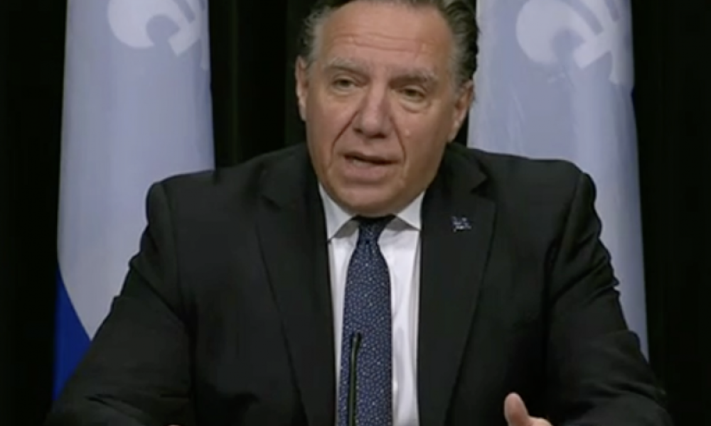 conférence de presse dirigée par François Legault à 17h00 jeudi