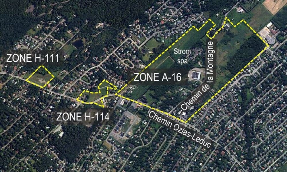 Vue aérienne de la Zone A-16 et ses environs.