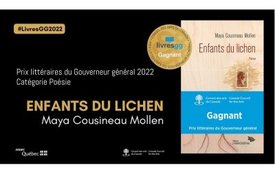 Maya Cousineau Mollen s’est distinguée dans la catégorie « Poésie » avec son livre intitulé Enfant du lichen publié aux Éditions Hannenorak en avril dernier. Photo: Facebook