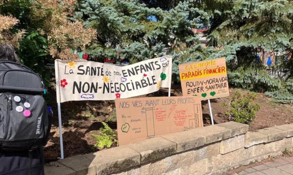 Une manifestation contre Glencore à la Prairie aujourd’hui