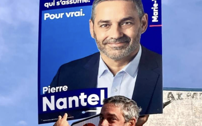 Le Péquiste Pierre Nantel recycle ses pancartes électorale