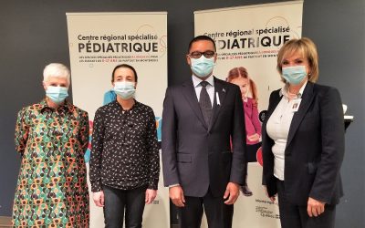 Plusieurs délégués ont inauguré le nouveau pôle pédiatrique à l’Hôpital Pierre-Boucher de Longueuil. Photo : Katina Diep