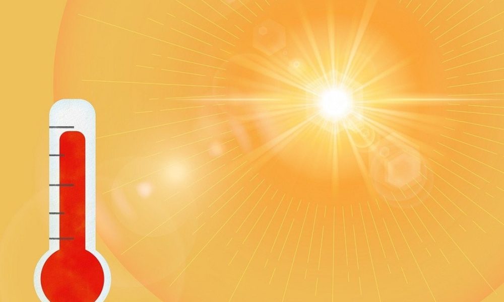 Image de soleil et thermomètre