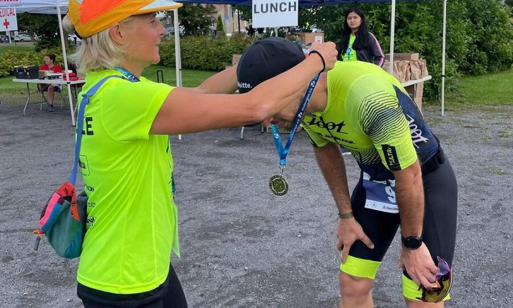 Des athlètes de la Montérégie se sont classés parmi les premiers. 

Photo : Fa-cebook Triathlon de Saint-Hubert