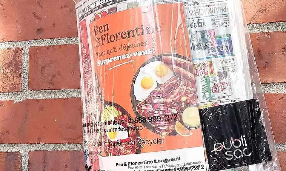 Circulaires du Publisac sur boîte à lettres