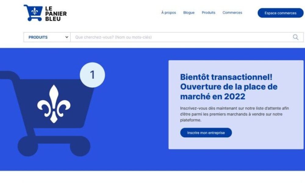 Plusieurs commerçants de la région se montrent déçus de la visibilité offerte par le Panier Bleu. Image : Capture écran site web
