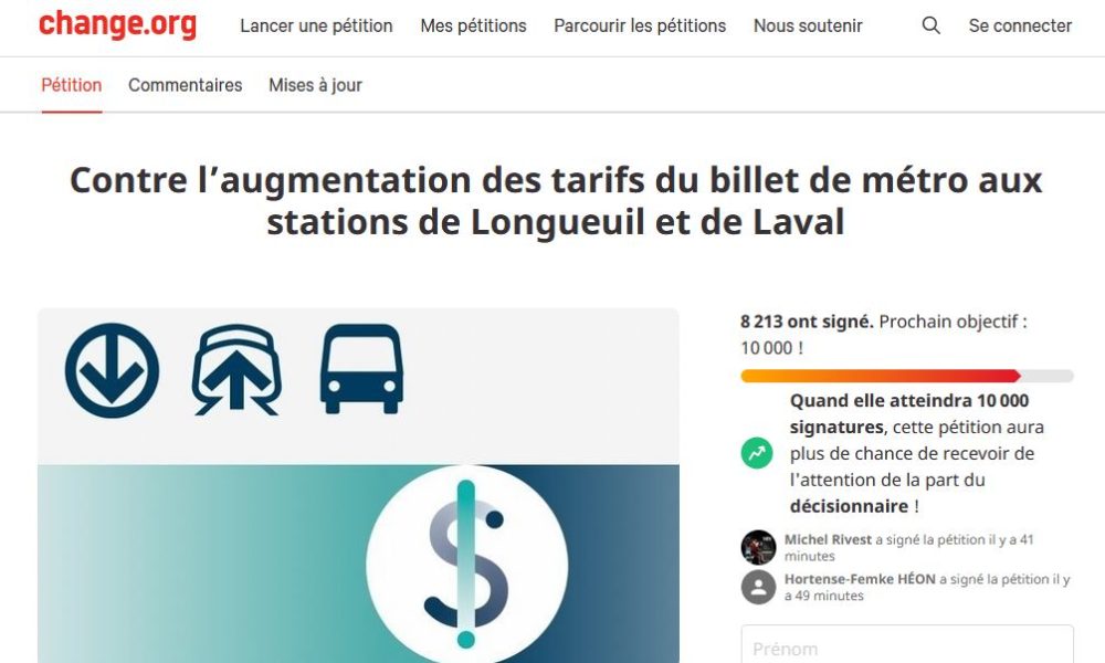 La pétitionnaire à l'origine de cette initiative sur le site change.org, Marie Magistry, soutient que ces prix sont plus élevés que ce que les citoyens peuvent payer. Photo: Capture d'écran