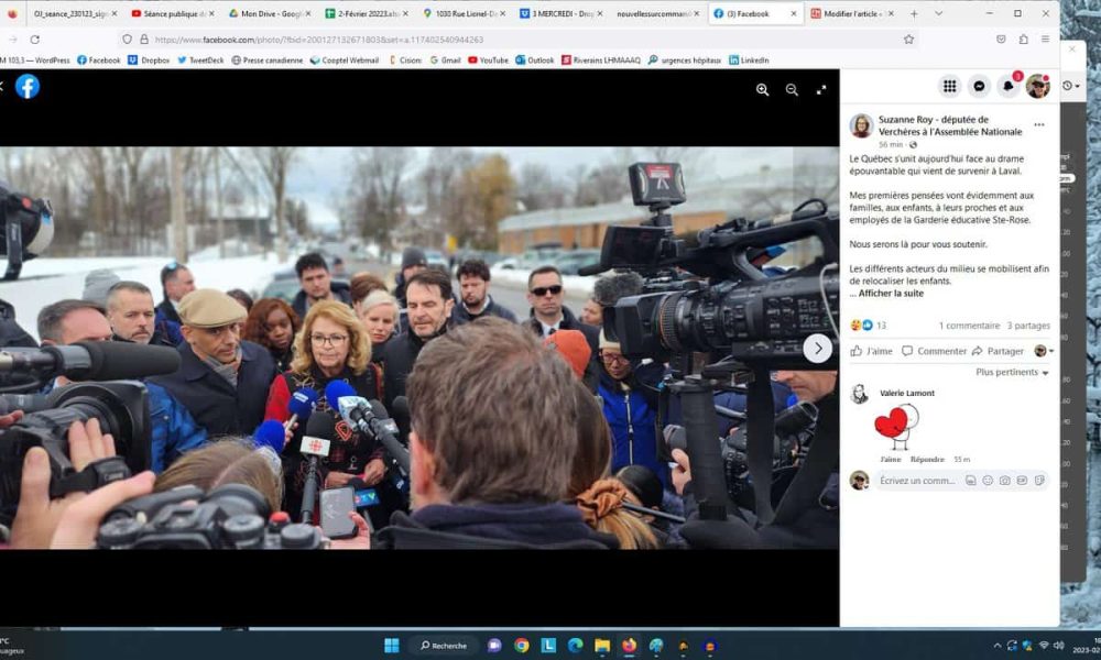 Suzanne Roy est avec les familles des victimes du drame de Laval