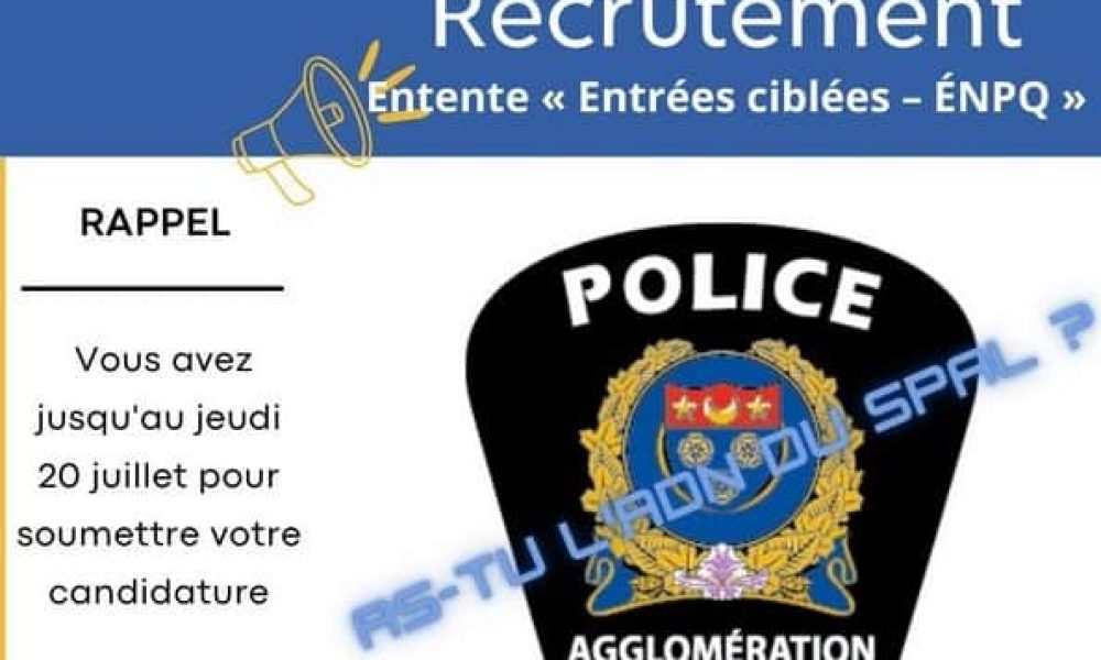 Le SPAL recrute des cadets policiers