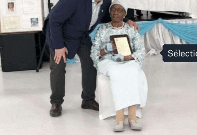 Le maire souhaite “un joyeux anniversaire” à une laprairienne qui fête ses 100 ans.