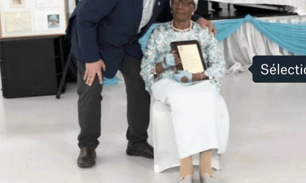 Le maire souhaite “un joyeux anniversaire” à une laprairienne qui fête ses 100 ans.