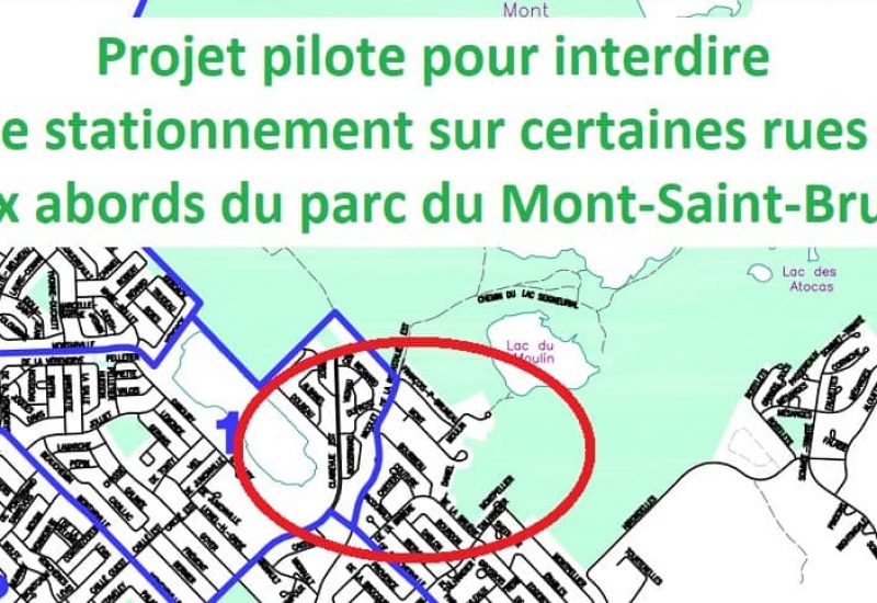 Un projet pilote pour interdire le stationnement autour du parc du Mont-Saint-Bruno