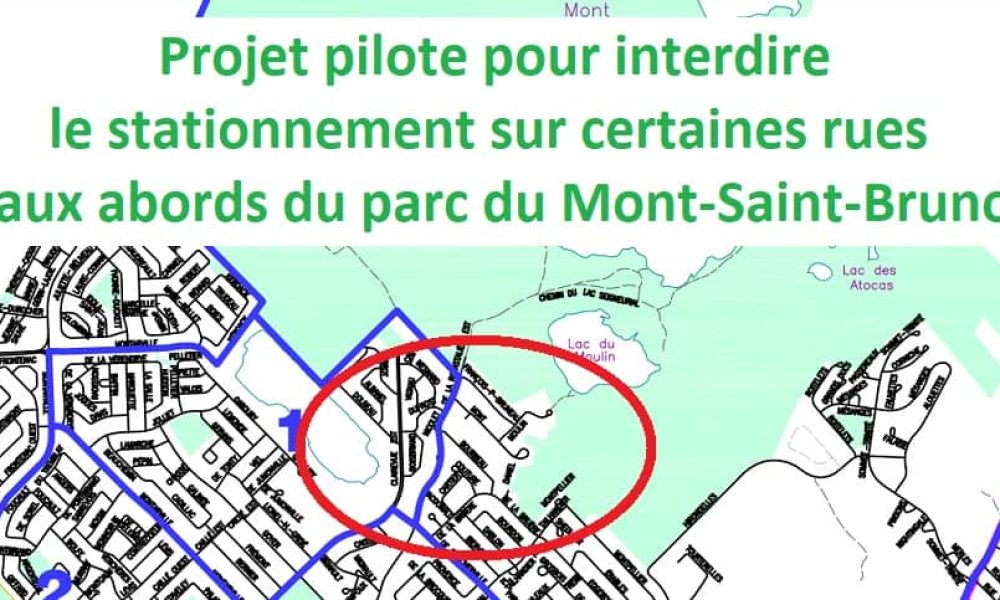 Un projet pilote pour interdire le stationnement autour du parc du Mont-Saint-Bruno