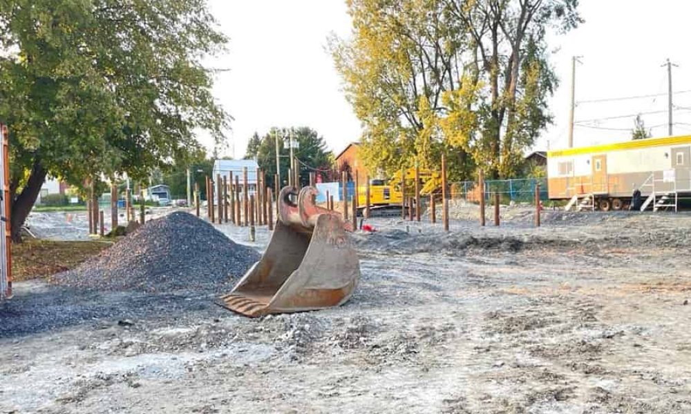 Chantier de la Villa MASA sur la rue Coursol. Photo : Facebook de la Villa MASA